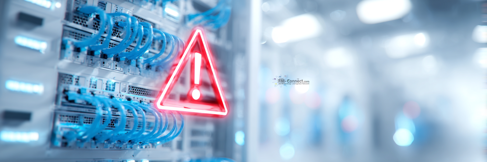 Eine Illustration einer IT-Analystin, die vor einem Dashboard mit Warnsymbolen und Datenkurven steht, um die Bewertung von Ausfallrisiken und deren Auswirkungen auf die Geschäftsprozesse im Rahmen ein